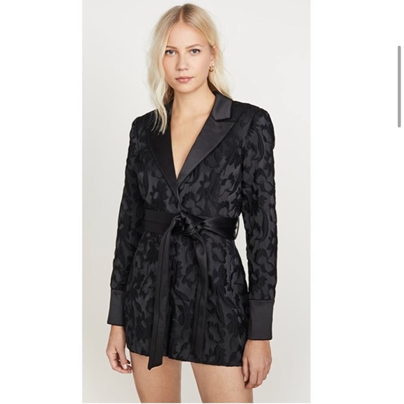 ALEXIS Ashling Romper in Black Floral Jacquard Size Medium - Picture 2 of 3